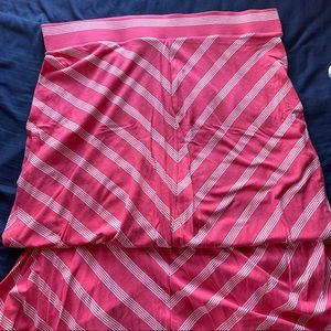 Pink and White Stripe Maxi Skirt